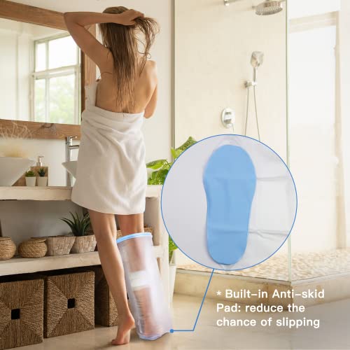 Opove Waterproof Cast Cover For Shower, Adult Half Leg Cast Protector For Wounded Foot, Ankle, Or Shank #TOP3