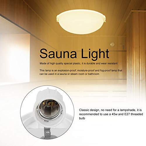 mumisuto Saunalampe Saunaleuchte Sauna Lampe LED Hitzebeständig Hochtemperaturbeständiges BeleuchtunExplosionsgeschützte Lichtlampe Dampfbad Anti-Fog-Licht für Badezimmer Schwitzraum 45 W