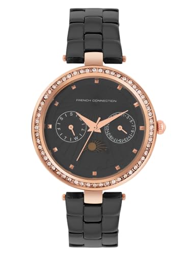 French Connection Analog Black Dial Womens Watch-FCN017E (B0CM6BVPHS) Amazon Price History, Amazon Price Tracker