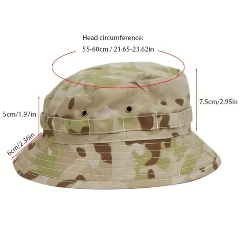 RALSPEC Desert Camouflage Bucket Hat Bush Jungle Short Brim British Army Military Sun Cap Cadet MTP Airsoft Camo Boonie - Image 5