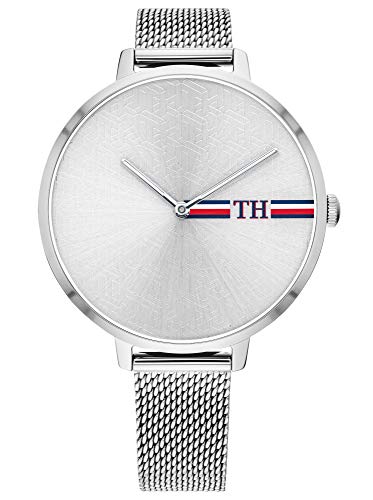 Tommy Hilfiger Reloj Analógico de Cuarzo para Mujer con Correa de Malla de Acero...