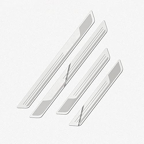 4 Pièces Protection de seuil de Porte en acier inoxydable pour Skoda Octavia A5 A7 2007-2016, Anti Rayures RéSistante à l'usure Voiture Seuil Porte Plaques, avec Logo Cover