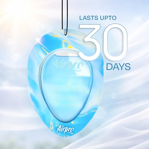 Image of Airpro Essentials Linen Breeze Hanging Gel Car Air Freshener | Leak-Proof Car Perfume | Long Lasting 30 Days | Fresh Laundry Fragrance | Car Perfume Hanging | Car Accessories Interior (11.3g)