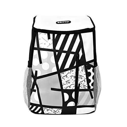 Romero Britto Insulated Cooler Backpack Bag - Black Landscape