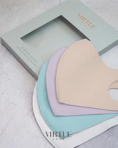Image of Virtue Code Second Skin Cloth Face Mask Pack. 4 Buttery Soft Masks Washable Fabric