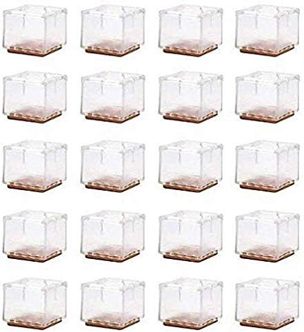 16 Pcs Silicone Chair Leg Caps Floor Protector Round Square Furniture Feet Covers