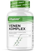 vit4ever Venen Komplex - 180 Kapseln - 3 Monatsvorrat - Hochdosiert mit Rutin, Steinklee, Rosskastanienextrakt, Mangan, Kupfer - Premium Extrakte - Vegan