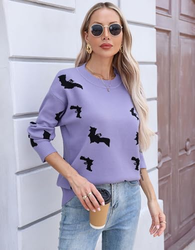 Image of Womens Cute Heart Sweater Crew Neck Long Sleeve Pullover Valentines Sweater