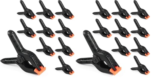 Image of RELBRO Spring Clamps, 4.5 Inch Large Plastic Clips for Balloon Arch Backdrop Craft Decoration, Heavy Duty, Black, 10 Pcs (Pack of 2)
