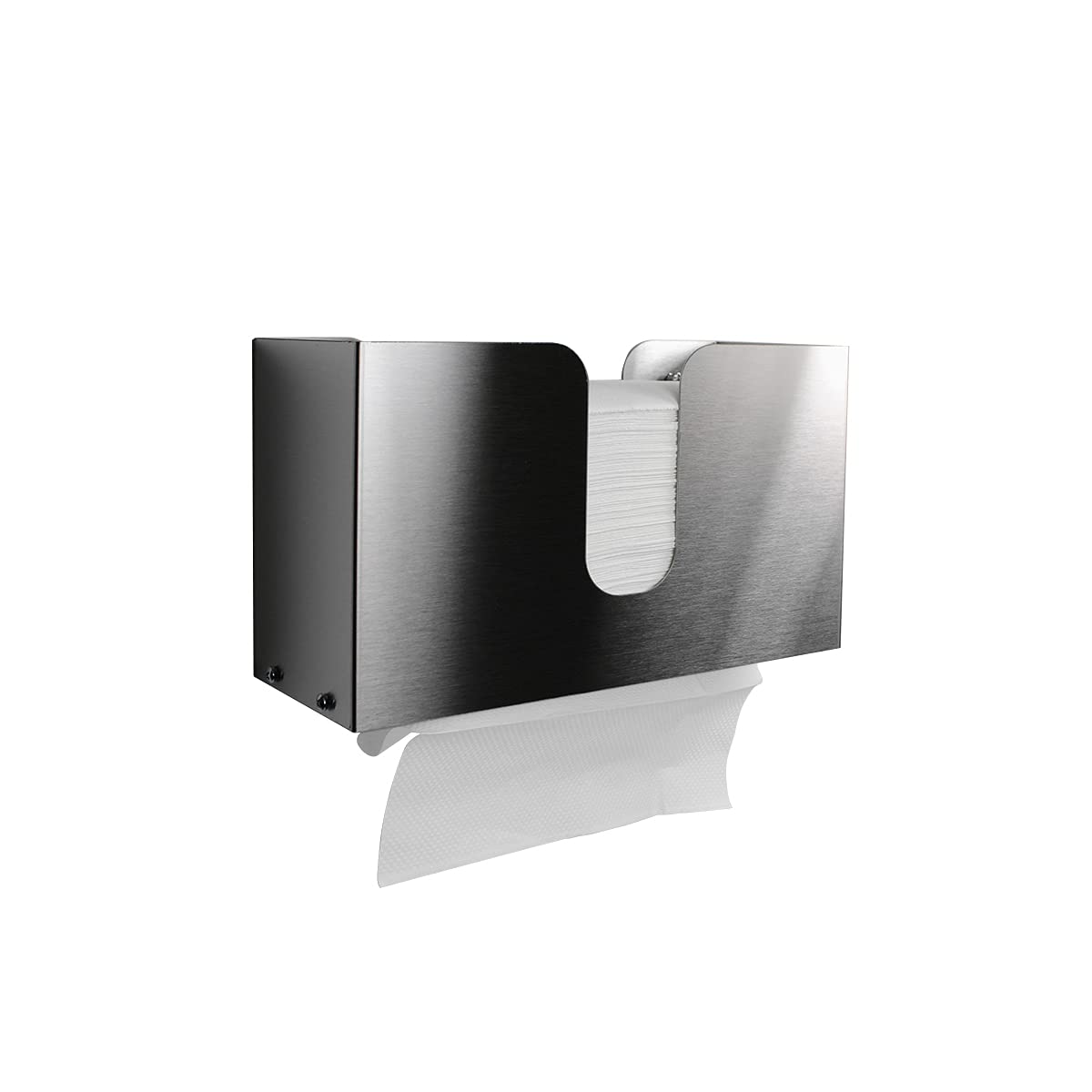 TrippNT 51283 Stainless Steel Dual Dispensing Paper Towel Holder, 11" Width x 6-1/2" Height x 4-1/4" Depth