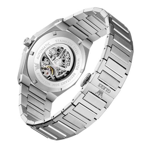 Image of OLEVS Automatic Mens Watch Self Winding Stainless Steel Gold Watch for Men