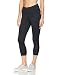 Spalding Women's Performance Wide Waistband Capri, Black Diamond/Deep Black Mesh, L