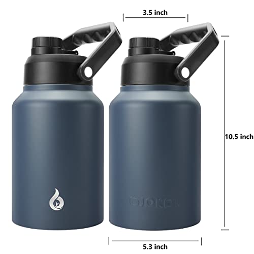 Image of BJPKPK 64oz Insulated Water Bottle, Half Gallon Stainless Steel Water Jug
