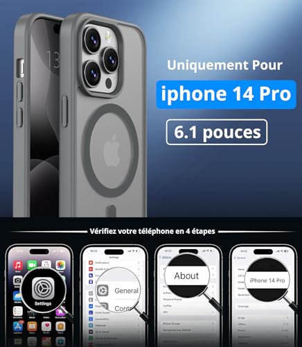 Coque iPhone 14 Pro antichoc de qualité militaire fine et magnétique Vansdon - 4