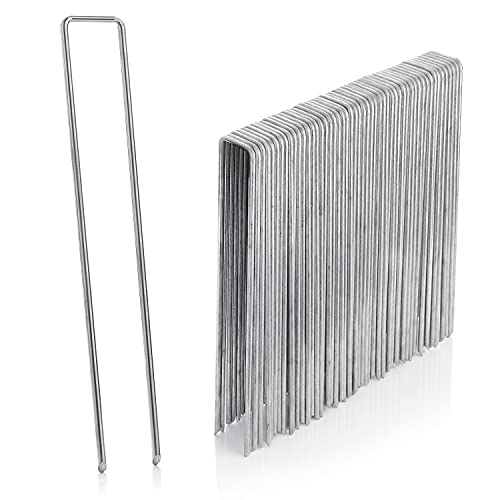 GardenMate 25 Galvanised Steel Wire Ground Anchors 200 mm Long 25 mm Wide Diameter 3.8 mm Flat Head for Hard and Soft Floors