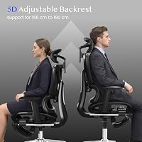 FLEXISPOT Ergonomischer Bürostuhl ErgoX Lite Schwarz – Ansicht 8