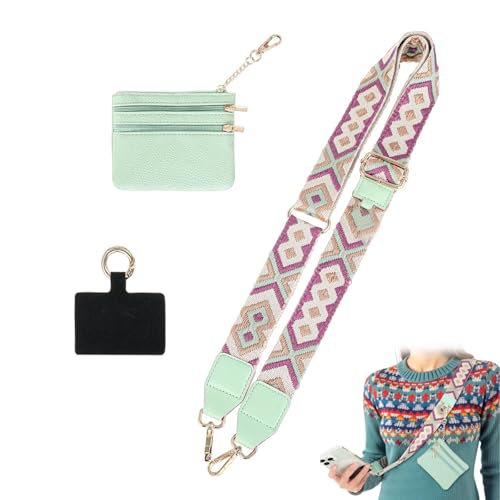 Wonuante Handykette mit Tasche Universal, Handygurt zum...