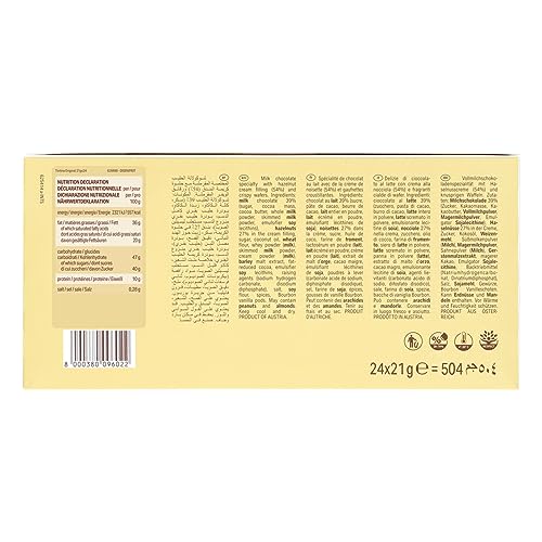 Loacker - Tortine Gran Pasticceria Original - Tortine con Cuore di Crema alla Nocciola e Cialde Wafer, Ricoperte di Cioccolato al Latte - Merenda e Snack - 1 Confezione da 24 Tortine - Immagine 1