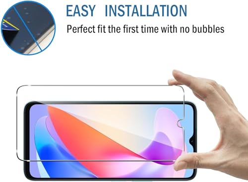 PIXFAB Screen Protector for Honor X6B Tempered Glass + Camera Lens Protector, [4 in 1], 9H Anti Scratch and Anti Shatter Film, [Case Friendly] HD Clear Premium, [2 Pack each] - Image 5