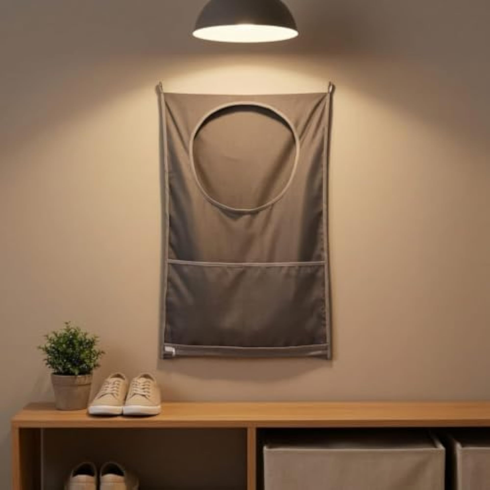 Mesh Wall Hanging Storage Bag with Hooks