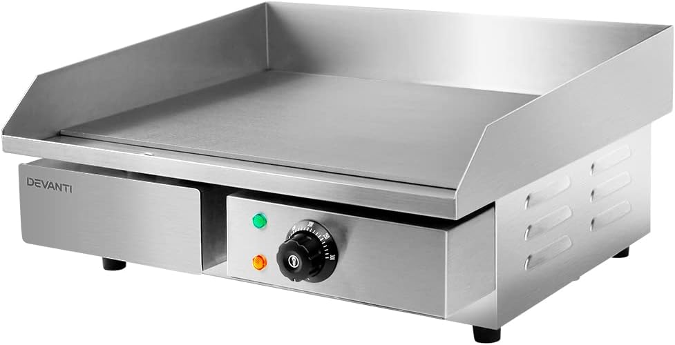 Devanti BBQ Grill, 4400W Electric Griddle Oil Heater Frying Pan Hot