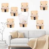 CroBlissful 8 Pack Cat Wall Steps Climbing Shelf Wall Mounted Cat Stairs Scratcher Pad for Cats Perch Platform Supplies