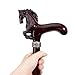 Brown Horse Wooden Fashion Walking Stick Decorative Cospaly Cane Halloween Wood Mace Crutch Wand Crosier 96cm