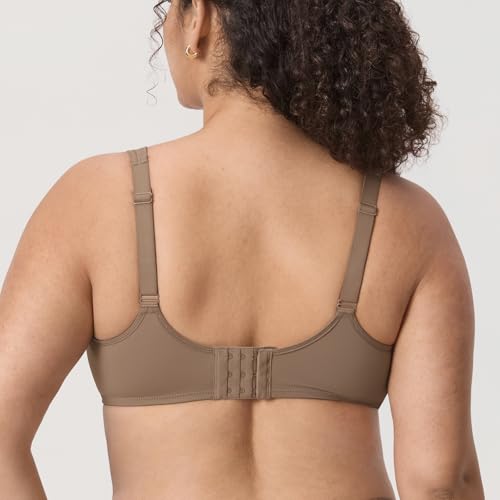 Image of DELIMIRA Women's Confishape Full Coverage Bras | Outside Underwire, No Padding Unlined, Full Coverage, Plus Size, Supportive, Tshirt Bra