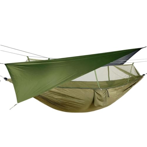 Lona impermeable para hamaca que soluciona la lluvia en acampadas 7