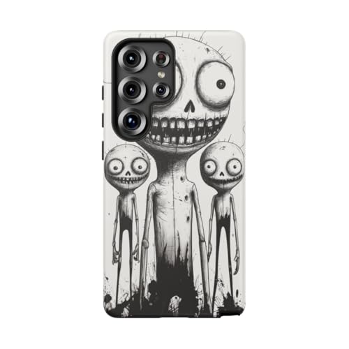 Coque rigide mate Three Slimy Monsters Line Art Galaxy S25 Ultra