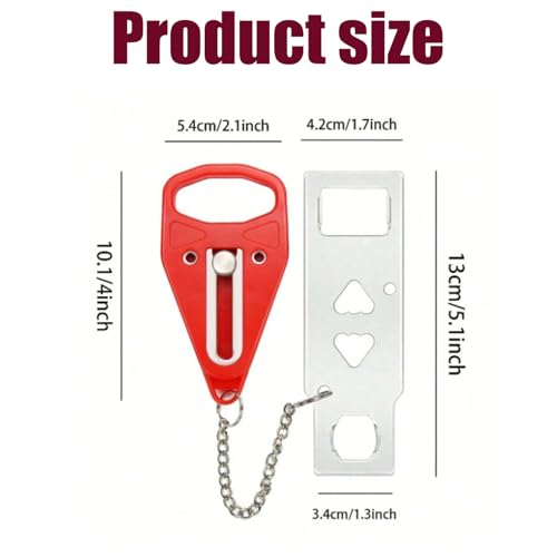 Portable Door Lock – Anti-Theft Travel Lock for Extra Security in Hotels, Apartments & Homes – Easy to Install, Lightweight & Durable Safety - Image 3
