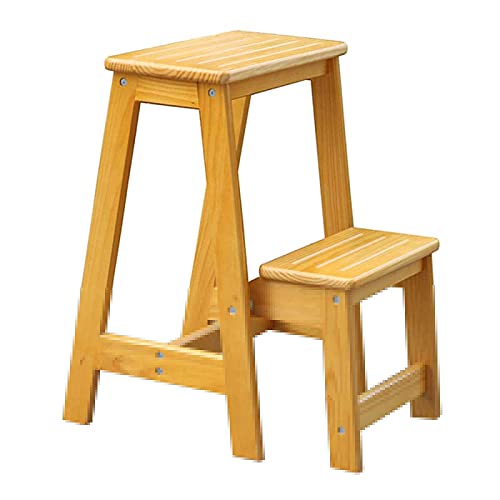 Tabouret escalier en bois 2 marches pliable supportant 150 kg - 2