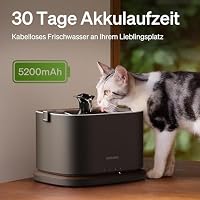 PETLIBRO Upgrade Katzenbrunnen - Kabelloser Trinkbrunnen für Katze mit App-Überwachung, 3L/101oz Dockstream 2, Edelstahlablage, 5GHz WiFi, ideal für Haustiere – Ansicht 4