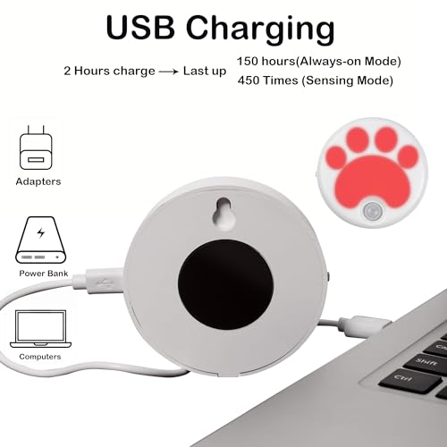 Attivolife Cat Paw Motion Sensor Night Light with Magnetic, USB Rechargeable & Cordless LED Lamp, Cute Kids Wall Light for Hallway, Bedroom, Nursery, Kitchen, Stairway by Attivolife - Used condition - Image 7