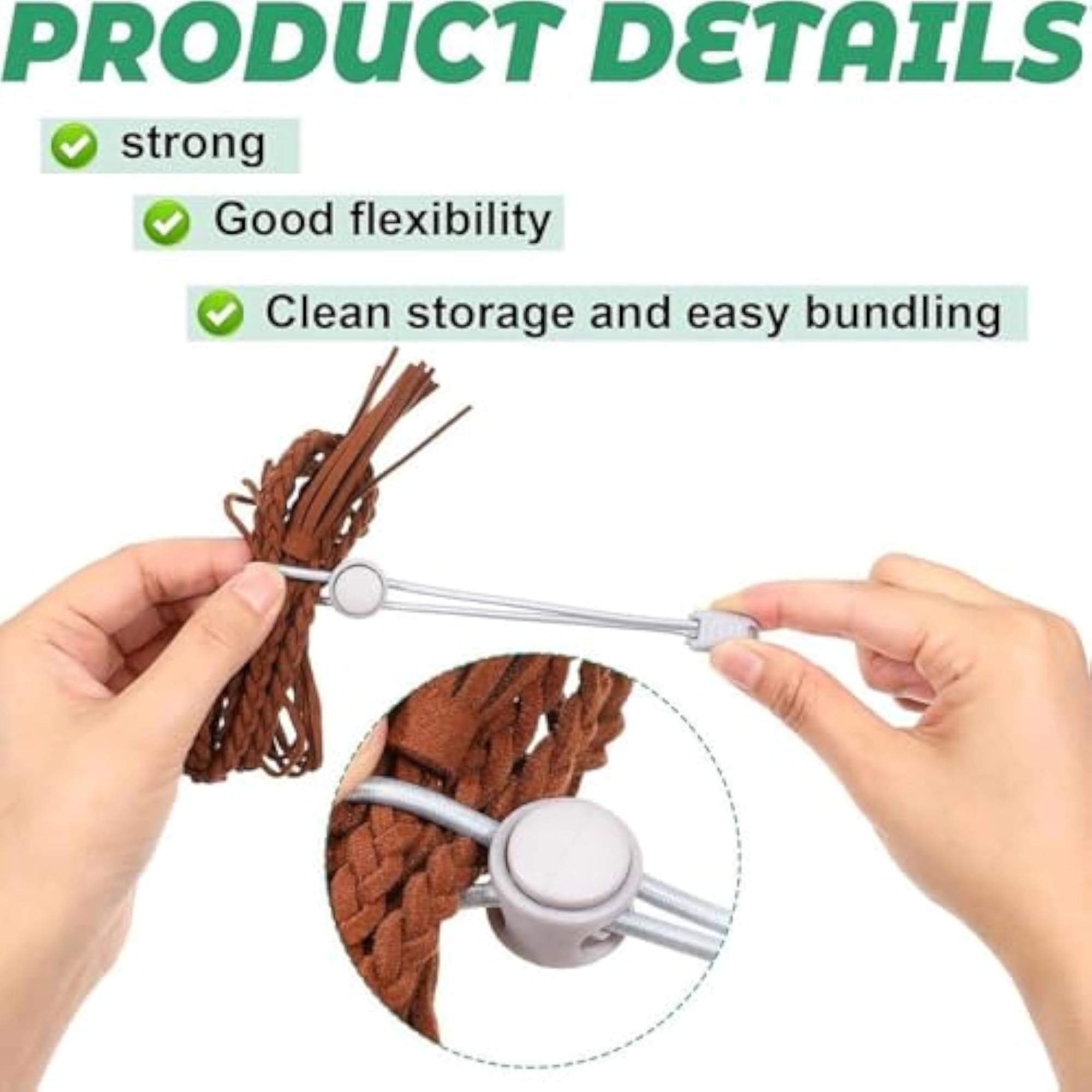 6X Adjustable Clay Bag Ties, Sturdy Bag Closure