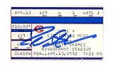 Deion Sanders Signed Atlanta Braves 4/13/1992 vs Reds Ticket BAS