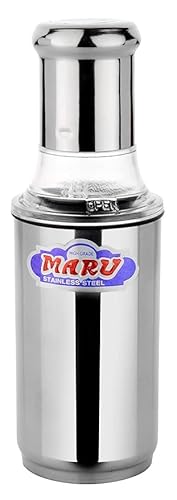 MARU Nozzle Oil Dispenser/Container Pot Stainless Steel – 350 ml