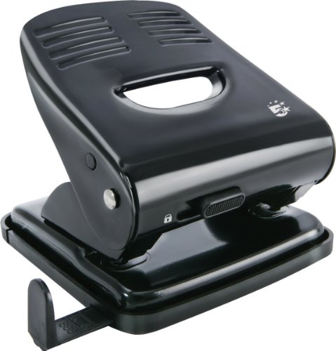 Image of 5 Star 918826 Punch 2-Hole Metal with Plastic Base Capacity 30x 80gsm - Black