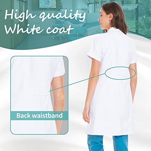 Niaahinn Professionals Scrubs Lab Coats For Women Unisex Doctor Workwear (Short Sleeves,M) #TOP5