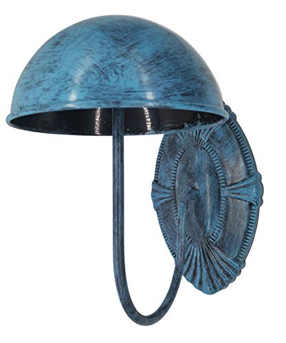 Owlgift Decorative Metal Vintage Style Wall Mounted Entryway Hat/Cap/Wig Hanger Display Rack, Turquoise