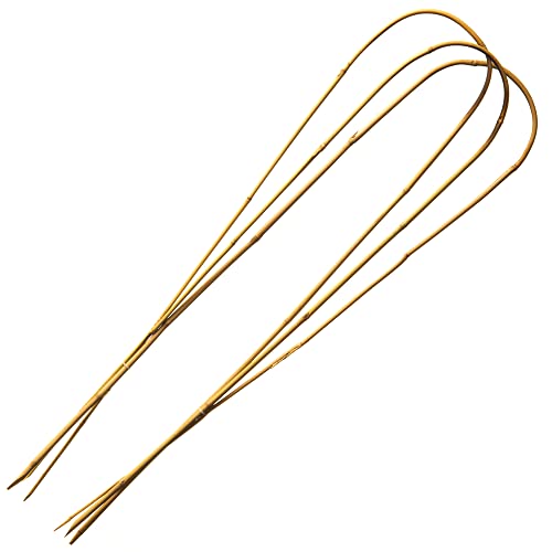 lot de 3 tuteurs bambou naturel arceau - h120 cm x Ø12-14 mm