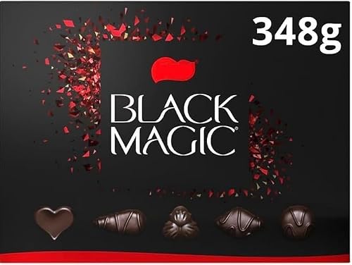 Image of Black Magic Dark Chocolate Box 348g – Assorted Dark Chocolate Gift Box with Soft Centres, Luxury Dark Chocolate Selection, Chocolate Gift for Sharing, Suitable for Vegetarians