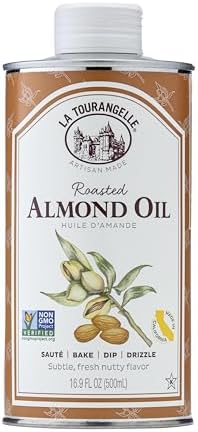 La Tourangelle, Roasted Almond Oil, Artisanal Cooking Oil Rich in Vitamins E, B, and P, Bake, Cook, and Whisk into Marinades and Vinaigrettes, 16.9 fl oz