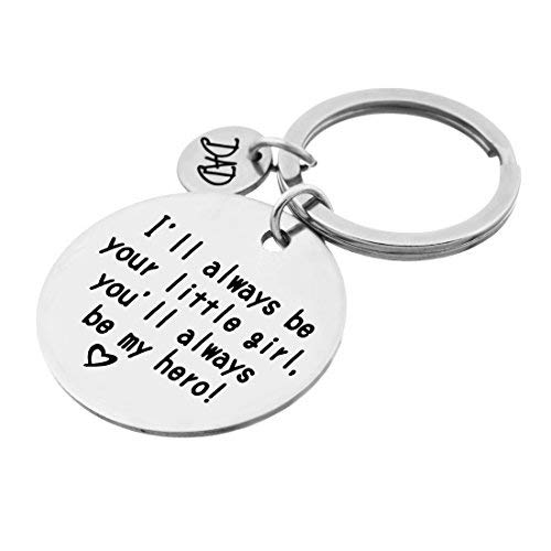 Mjartoria Keychain For Dad Mom-I Will Always Be Your Little Girl-Keychain Birthday Gifts For Dad Mom From Daughter #TOP3