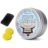 YUPZAR 1 pièce Cire pour marbre avec gants et éponges, cire pour sols, cire professionnelle pour marbre, adaptée aux surfaces en pierre, marbre, granit, céramique, 80 g