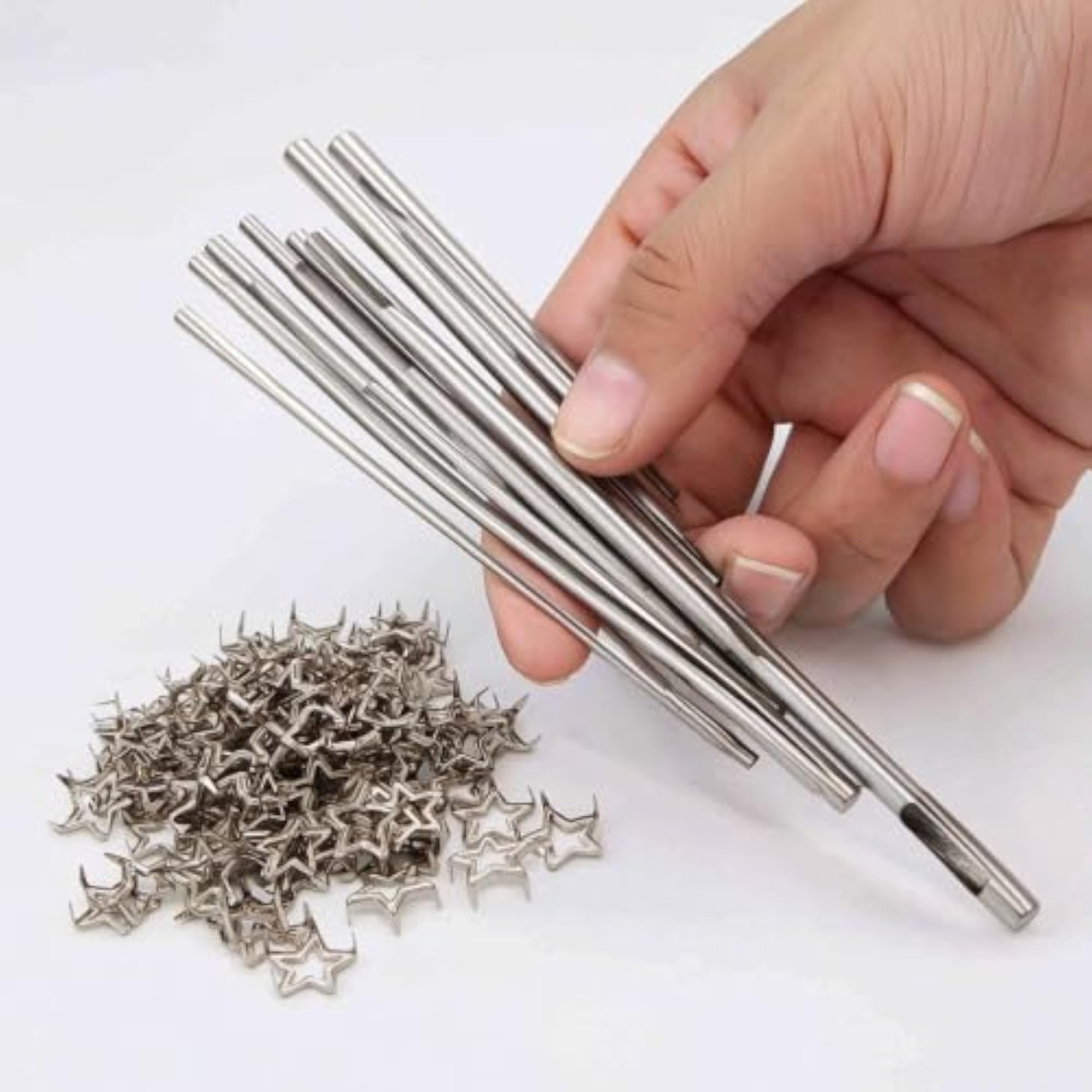 100Pcs Punk Star Stud Rivets Leather Crafts Kit