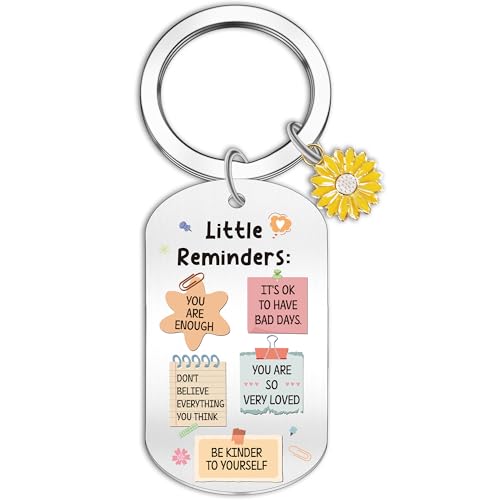EoBeCy Little Reminders Inspirational Gifts Keychain: Motivational Key Chain with