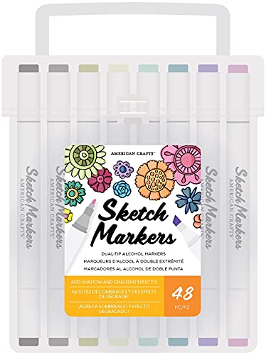 Dual-tip Alcohol Markers 48/pkg-assorted Colors