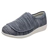 Zapatos unisex planos y ligeros, cómodos zapatos de tela suave, zapatos de senderismo para hombre y mujer, malla transpirable, zapatillas de papa grandes, zapatos de rehabilitación extraanchos,