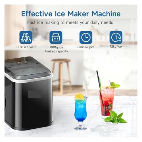 Máquina portátil para fabricar hielo de encimera pequeña miniatura 5